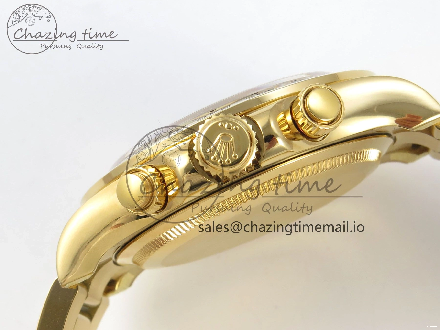 Clone Dial 1:1 YG Edition Daytona Bracelet Super Black Best DD4131 Diamonds YG 126508 on YG Clean 0307